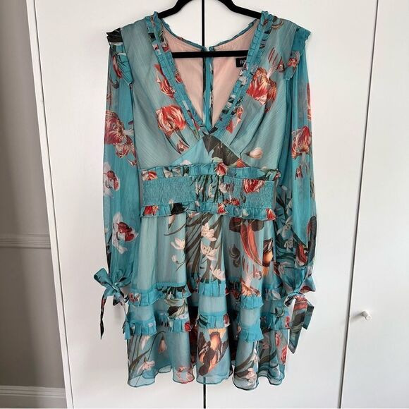 PatBo Carolina Floral Ruffle Mini A-line Dress - Picture 2 of 10